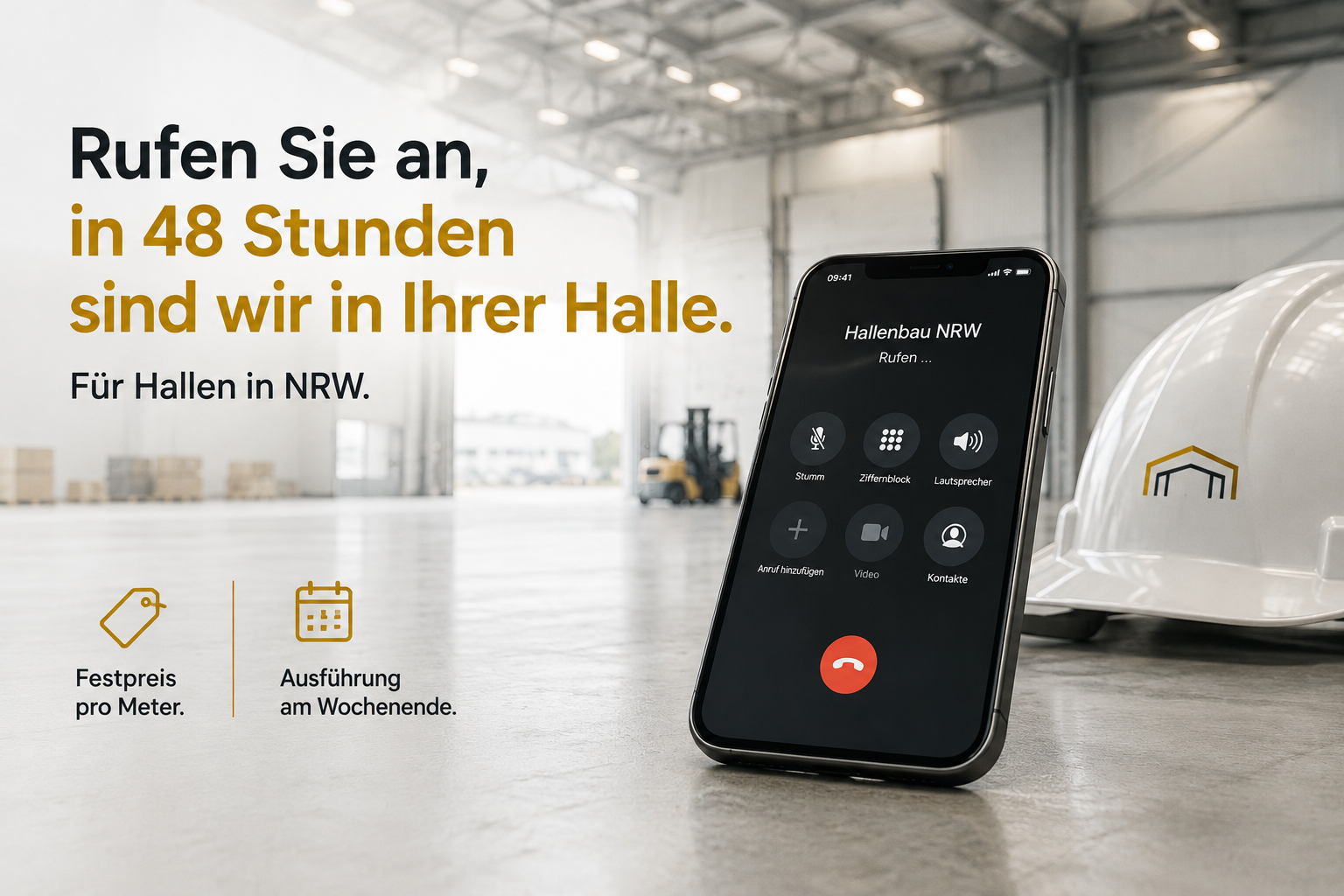 Sie rufen an, wir markieren am Wochenende